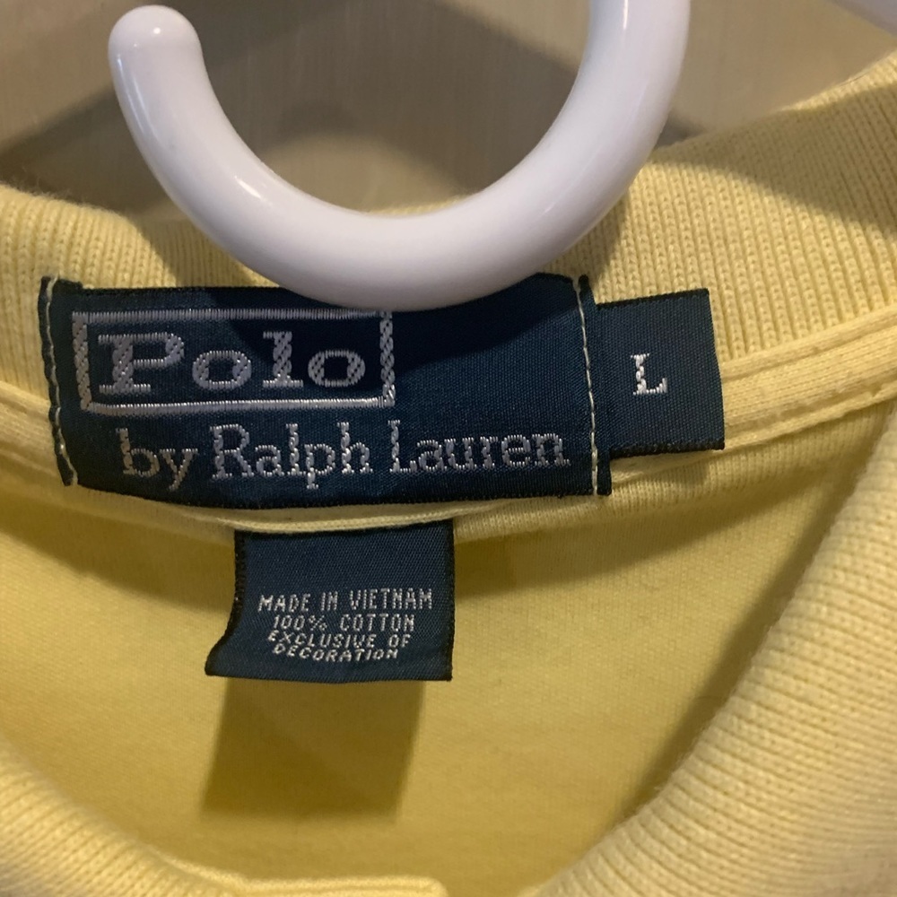 Polo by Ralph Lauren Mens Yellow Polo L - Picture 6 of 6